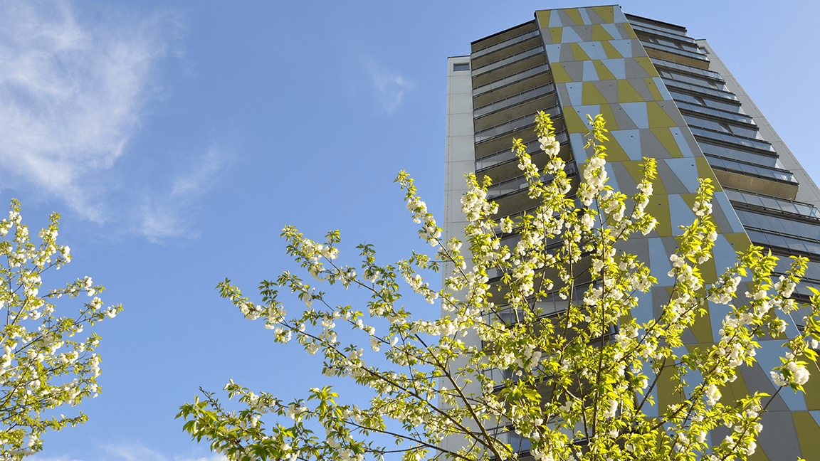 Höghus i Kv Alabastern i Växjö